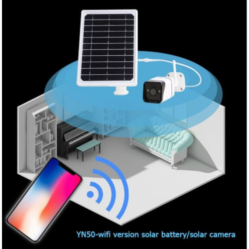 YN50 ( APP:MyCam ) Външна соларна WiFi камера за видеонаблюдение 1080P водоустойчива Full Tilt IP камера