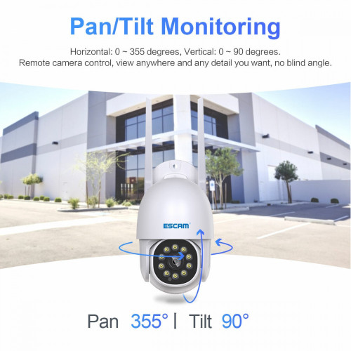 1120S ESCAM ( APP:YI IoT ) 1080P WiFi IP Camera Infrared Външна охранителна камера