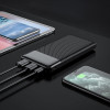 HOCO J72 Powerbank+LED индикатор с 3 изхода USB x 2 T-C x 1 10,000mAh - Бял