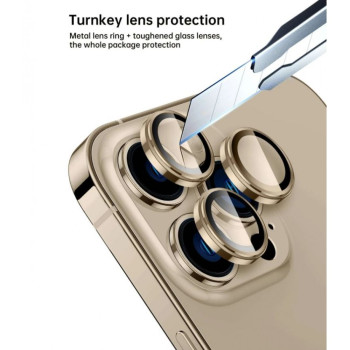 Цветен протектор за Камера iPhone 12 Pro - Златист