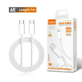 LDNIO Кабел LC901c 65W плетен iPh15series Type-C към Type-C 1M