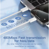 LDNIO Кабел LC901c 65W плетен iPh15series Type-C към Type-C 1M