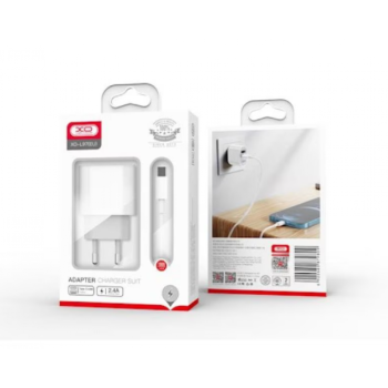Зарядно XO-L97 12W 2 входа USB-C/USB бързо зареждане 2.4A USB-C/USB-C