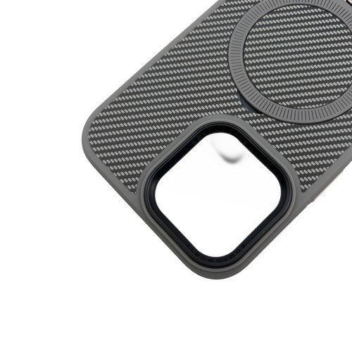 Premium Carbon MagSafe Case TP-100 за Samsung S25 Plus - Titanium Сив