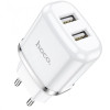 HOCO N4 двоен USB комплект за зареждане с кабел USB към LIGHTNING 1M.