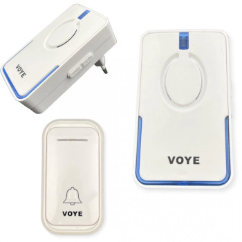 VOYE V032F безжичен звънец с 38 полифонични звука (бял)