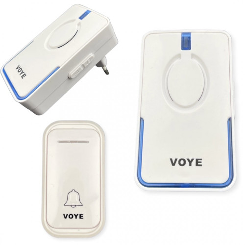 VOYE V032F безжичен звънец с 38 полифонични звука (бял)