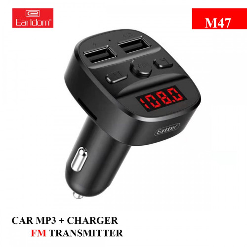 EARLDOM FM Трансмитер с Bluetooth ЕТ-M47 (2*USB изход) EARLDOM FM Трансмитер с Bluetooth ЕТ-M47 (2*USB изход)