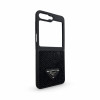D80 Калъф с камъни за Samsung Z Flip 7 от 2 части - Черен