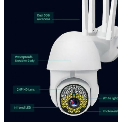 Q79 1080P HD ( APP:V380PRO ) куполна камера IP камера PTZ камера WiFi сигурност Водоустойчива IR нощ 79 Светлини Външна камера за наблюдение Q79 1080P HD ( APP:V380PRO ) куполна камера IP камера PTZ камера WiFi сигурност Водоустойчива IR нощ 79 Светлини Външна камера за наблюдение