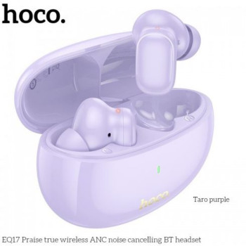 EQ17 TWS Истински безжични Bluetooth слушалки ANC Noise Canceling - Лилав