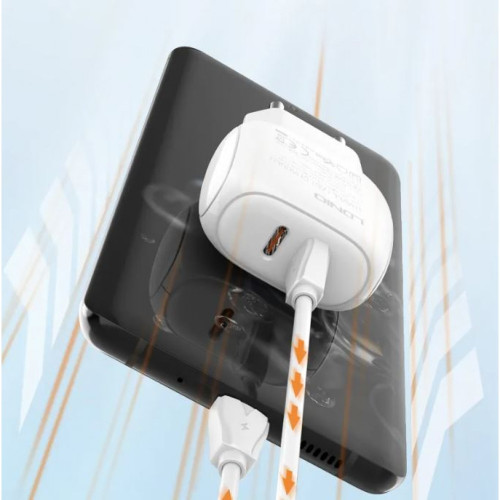 LDNIO Зарядно Q233 30W 2XUSB-C ихода FAST Type-C към Lightning