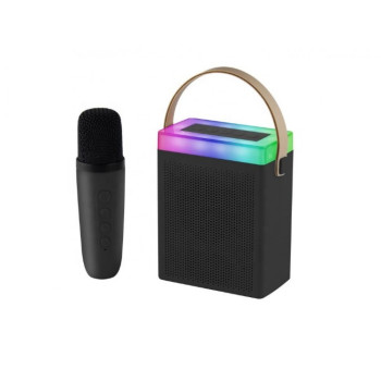 Преносима Tонколона KISONLI G22 Bluetooth (Черен) Караоке, USB, SD, FM, AUX LED RGB