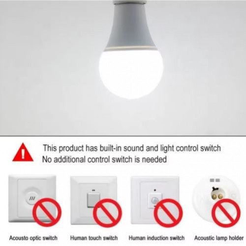 Citysun CMZM-9W E27 PIR LED Интелигентна крушка със сензор за движение ВКЛ./ИЗКЛ. AC 165-256V 50/60Hz