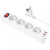HOCO Разклонител NS1 с 4 гнезда+2 USB порта 2.4A+1 USB-C 4000W HOCO Разклонител NS1 с 4 гнезда+2 USB порта 2.4A+1 USB-C 4000W