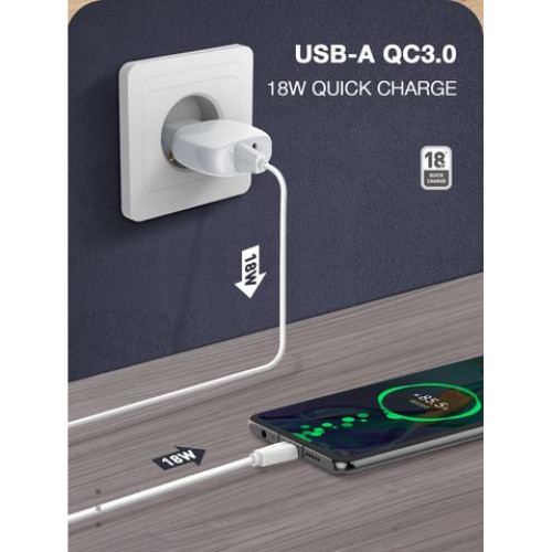 220V Зарядно LDNIO A2313C 20W - Type-C към Lightning