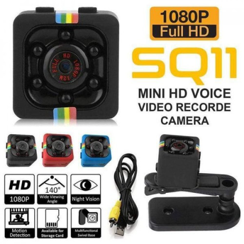 Мини Камера SQ11 SD записваща камера mini DV - Черна