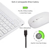 Комплект Bluetooth безжична клавиатура с мишка YL-01 - Бял Комплект Bluetooth безжична клавиатура с мишка YL-01 - Бял