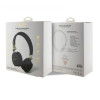 0240 Guess Bluetooth Headphones - 4G Metal Logo - Black and grey