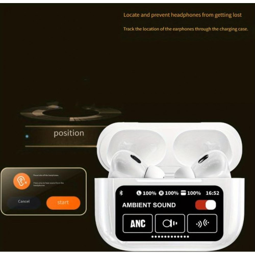 A9 Pro ScreenPods Слушалки безжични ,сензорен смарт екран ANC/ENC, двоен микрофон 500mAh
