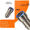 WUW C190 12V Адаптер кола 40W двоен изход 2xUSB-C
