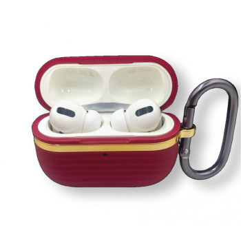 Луксозен силиконов калъф за Airpods Pro 2-gen SC01 - Винен