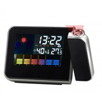 Часовник с календар, аларма и LED проекти DS-8190 - Бял , аларма, LCD, цветен екран PRO