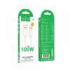 HOCO кабел X115 USB към Type-C 100W (1M) - Бял