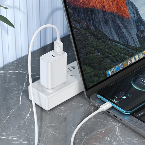 HOCO кабел X115 USB към Type-C 100W (1M) - Бял