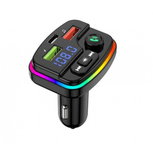 ALLISON A915 PD20W FM Трансмитер FAST 1PD*USB-C и 1 QC 3.1 с амбиентно осветление