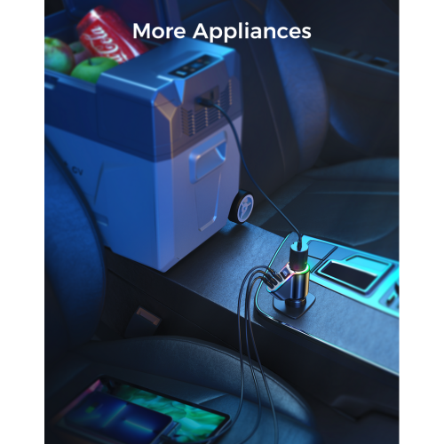 JOYROOM Разклонител за запалка JR-CL21 с 1 гнездо, 1 USB и 2 USB-C 12V/24V 150W