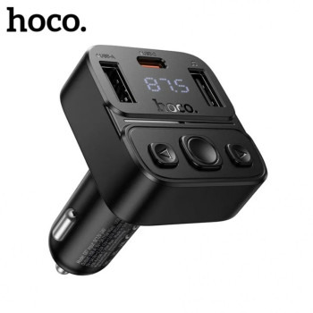 HOCO E87 FM 35W. модулатор трансмитер (2 USB изхода + 1USB-C, microSD, Bluetooth)