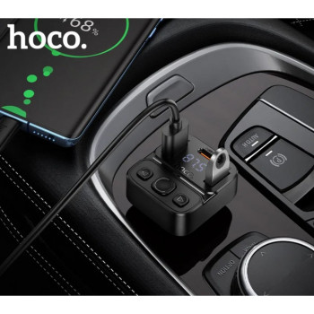 HOCO E87 FM 35W. модулатор трансмитер (2 USB изхода + 1USB-C, microSD, Bluetooth) HOCO E87 FM 35W. модулатор трансмитер (2 USB изхода + 1USB-C, microSD, Bluetooth)