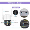 IP Соалрна Камера HY-D011S WIFI 4MP 1080P ( APP:V380PRO ) HD 360 градуса с микрофон и високоговорител и LED светлина