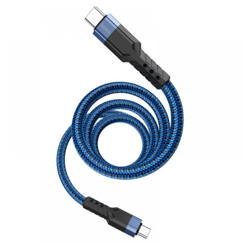 HOCO кабел U110 60W TYPE-C към TYPE-C (1.2M) - Син HOCO кабел U110 60W TYPE-C към TYPE-C (1.2M) - Син