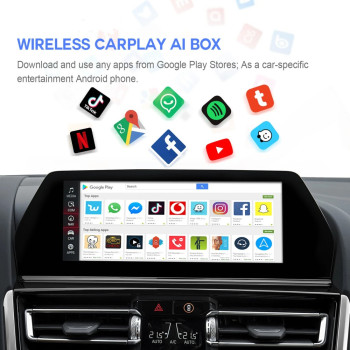 Youtube CarPlay (RA61-464) AI Box 4GB RAM + 64GB ROM – Безжичен Apple CarPlay и Android Auto, Android11, 4G LTE