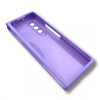 PVC Цветен кейс за Samsung Z Fold 3 от 2 части - Лилав
