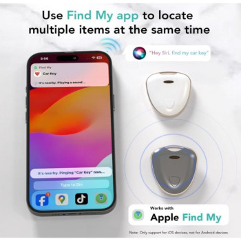 Key Finder FM-W1 Проследяване на багаж, Проследяване като Airtag Работи с Find My (само за iOS), MFi Certified