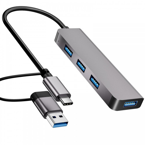 HUB S-1777 4в1 Type-C+USB КЪМ 4XUSB 3.0 5GBPS