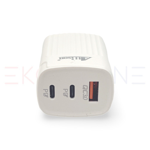 ALLISON ALS-W1052UE PD40W Зарядно с 1 USB-C изх. И 2 USBQC3.0 изх. - USB към Type-C