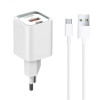 20W LDNIO A2318C С 2 изх. USB+USB-C с кабел USB към USB-C компактно