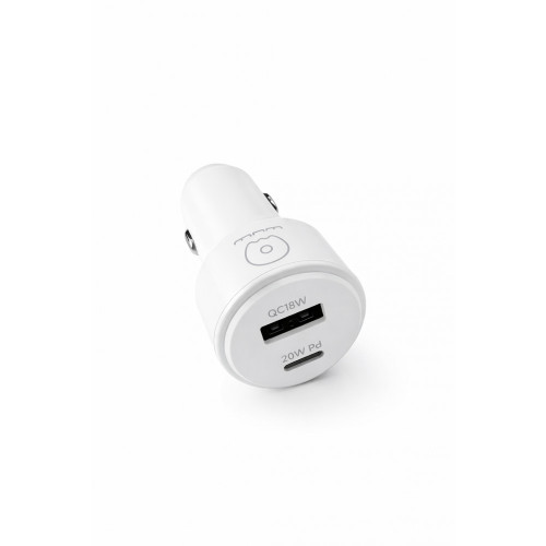 WUW C242 38W Адаптер кола – USB-A QC18W + USB-C PD20W Бързо зареждане