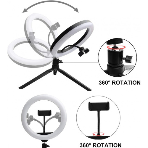 MJ-26 RG 10", , Цветна, За селфи/грим, 26см ринг MJ-26