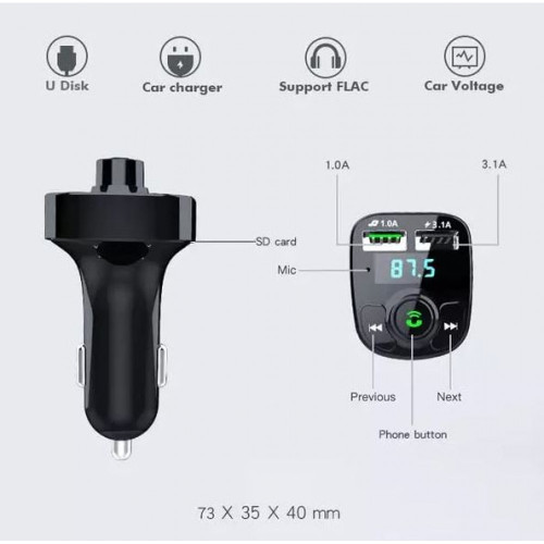 ALLISON ALS-A57 FM Трансмитер с bluetooth (2*USB изход)