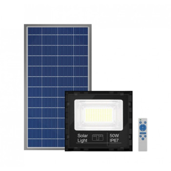 Соларен LED прожектор SLP-7 Dylect Eco 50W с дистанционно управление – IP65 водоустойчив