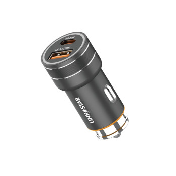LINK✮STAR Адаптер 48W за кола CC48 с 2изх. PD30W + QC18W USB-C+USB