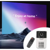 Y4 Мини проектор, HD 1080P преносим проектор Филмов проектор с два вентилатора с HDMI и USB интерфейс, поддържа U диск, Set Top Box, DVD, компютър (черен)