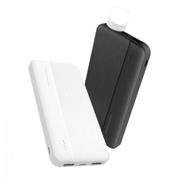 WUW Y145 2.1A Преносимо зарядно+LED 1xUSB-C 2xUSB-A - 10,000 mAh - Бял