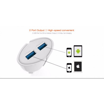220V Зарядно LDNIO A2271 2.1A 2 USB PORT MICRO USB