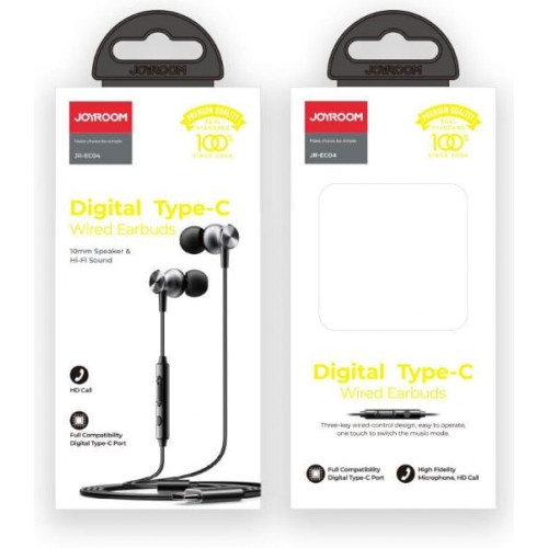 JR-EC04 Слушалки Joyroom Type-C - Черен